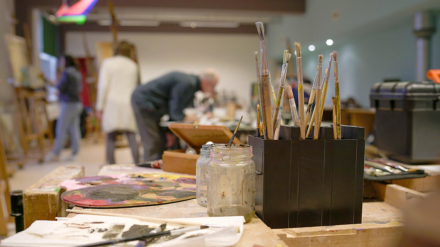 Atelier olieverfschilderen