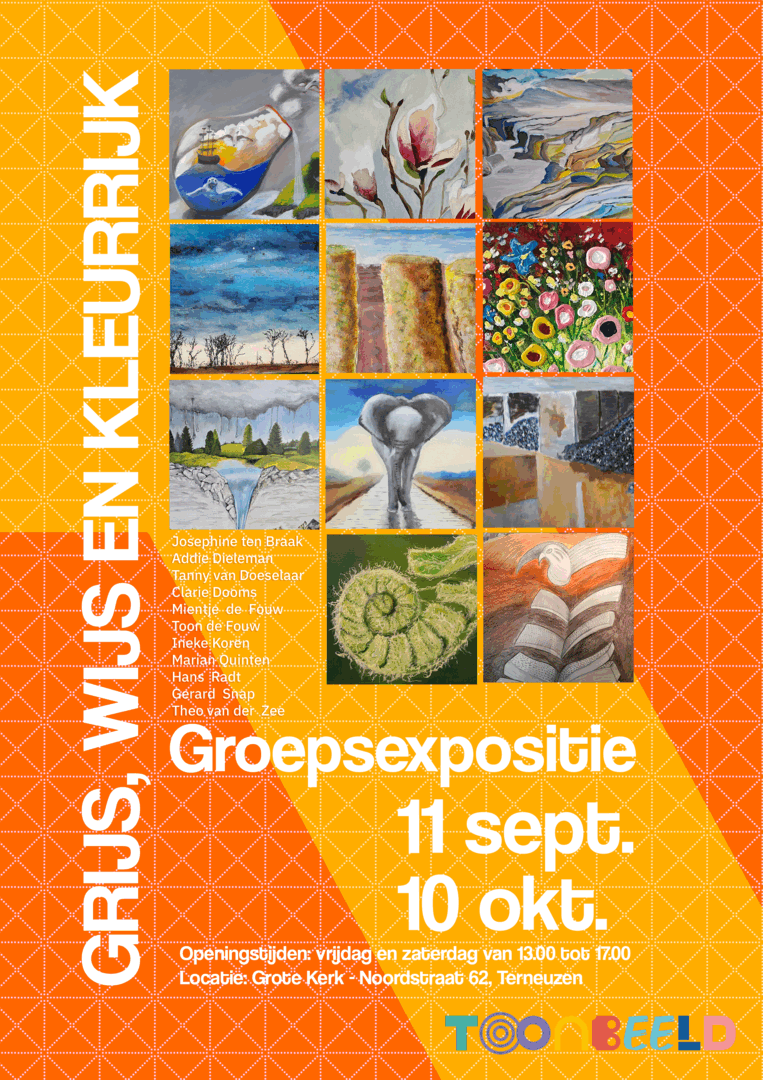 Groepsexpositie Grijs, wijs en kleurrijk